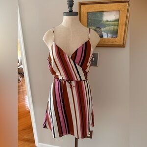 Honey Belle Colorful Striped Mini Dress